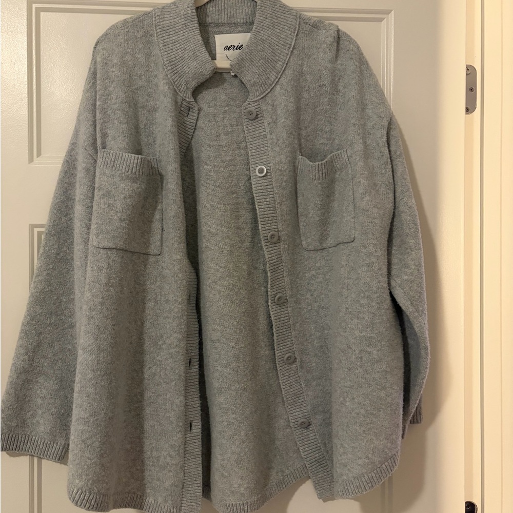 Aerie Gray Women's Cardigan Sweater